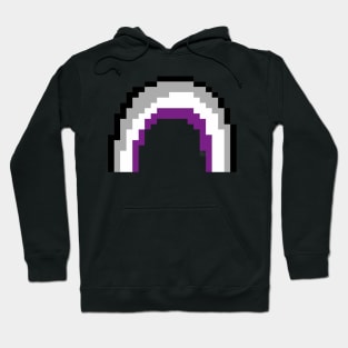 Asexual Pride Rainbow Pixel Art Hoodie